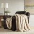50x60 Hyde Lane Faux Fur Throw Blanket - Ultra Long Pile, Luxury Fluffy Fox Golden with Brown Tipped Throws for Couch