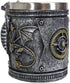 Ebros Gift Steampunk Nightcrawler Silver Firewheel Cyborg Dragon Beer Stein Tankard Coffee Mug
