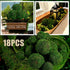 BYHER Moss Balls, 18 PCS Decorative Balls for Centerpiece Bowls - 6pcs 3.2" Natural Dried + 12pcs 2" Green Filler