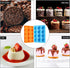 2PCS Silicone Oreo Molds: LCCOWOT 12 Cavity Round Baking Mold for Chocolate, Cookie, Mini Cake, Dishwasher Safe