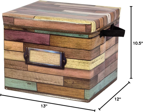 Reclaimed Wood Storage Box, Dimensions 13"L x 12"W x 10.5"H