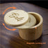 Totally Bamboo Salt Cellar with Magnetic Swivel Lid, 6 Ounce Capacity, Salt Engraved on Lid