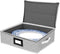 homyfort Platter Storage Case, Hard Shell China Storage Containers with 5 Felt Dividers, Stackable Platter Storage