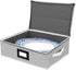 homyfort Platter Storage Case, Hard Shell China Storage Containers with 5 Felt Dividers, Stackable Platter Storage