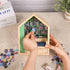 SIHPTO 300pcs Stress Relief Mini Bookshelf with Mini BooksMiniature Library Decor for Book Lovers, Stress-Relieving