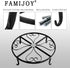 FAMIJOY 2 Pack 12 Inches 3 Inches (12 inches, Metal Plant Stand for Indoor and Outdoor, Flower Pot Holder for Living