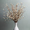 JINGHONG 6PCS Artificial Pip Berry Stems,Cream Berries Stems White Berry Picks for