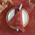 Elrene Home Fashions 70" x 70" Round Elegant Woven Leaves Jacquard Damask Tablecloth, Spice Red, Wrinkle Resistant