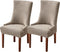 TOPCHANCES 2 Pack Wingback Side Chair Cover,Stretch Stripes Rhombic Geometric Wingback Chair