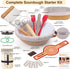 SavEase 9" 10" Sourdough Bread Baking Supplies, Complete Sourdough Starter Kit, Round & Oval Bread Proofing Basket