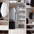 Simple Houseware 3 Shelf Hanging Closet Organizer - Gray with Front Stopper