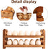 CVHOMEDECO. Wooden Egg Holder, Fresh Egg Collecting Rack for Countertop, Stackable with 24 Eggs, Home Kitchen