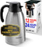 Thermal Coffee Carafe 68oz / 2L, Insulated Stainless Steel Dispenser for Hot Beverages, Ideal for Parties