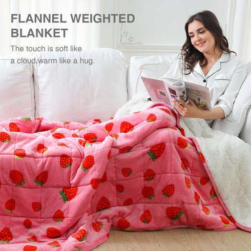 20 Lbs 60x80 Inches,Ultra Aemicion Weighted Blanket Queen Size Soft Comfortable Fluffy Sherpa Weighted Blankets