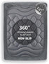 Soft Cooling Quilted Mattress Pad, Fitted Protector with Down Alternative Fill, Deep Pocket, Machine Washable (Grey,