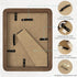 6x8 6x8 5x7 6 8 Picture Frame, Solid Natural Walnut Wood Photo Frame with Tempered Glass, Wood Picture Frame with Mat