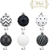 Valery Madelyn 30ct Halloween Ornaments Set, Black and White Shatterproof Christmas Ball Decorations, 2.36 Inch for