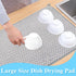 2 Pack Microfiber Dish Drying Mat 24*17 inch, Absorbent Dish Drainer for Kitchen Counter, Sinks, Draining Racks (Gray)