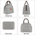 BALORAY Insulated Lunch Bag for Women Men, Reusable Lunch Tote for Work, Picnic, Travel, Black White Stripes
