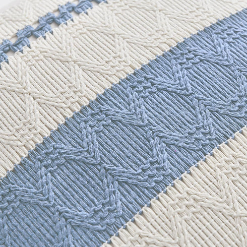 Fancy Homi Set 2 12x20 Inch of Boho Light Blue Lumbar Decorative Throw Pillow Cover for Couch Bed Sofa Chair, Modern
