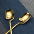 IQCWOOD Coffee Spoons, 5.6 Inches Demitasse Espresso Stainless Steel Small Spoon, Set of 6 Gold Teaspoons