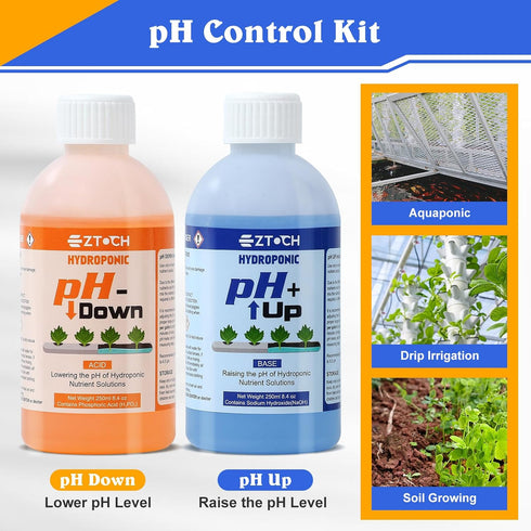 8.4oz 8.4oz pH UP and Down for Hydroponic Plants, Adjust the pH Balance of Reservoir Water and Nutrient Solutions