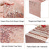 FGSAEOR Rose Gold Tablecloth, 12x108inch Sequins Table Runners and 54x108inch Plastic Table Cloths for Christmas