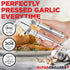 Garlic Press Stainless Steel - Professional Mincer and Crusher with Silicone Peeler, Dishwasher Safe
