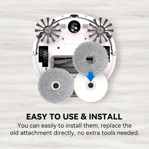 Microfiber Vacuum Mop Cloth Pads for Roborock Q Revo & Qrevo MaxV Robot Vacuum, Reusable & Washable Replacement Parts