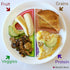 Health Beet MyPlate Portion Control Plate with Dairy Bowl - 4 Flat Sections for Health Education (1-Pack)