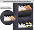 SLEEPING LAMB Over The Door Shoe Organizer with Large Deep Pockets, Narrow Rack for Hanging Boots Storage, Black