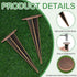 4 Pack 7x3 Inch Permanent Property Line Markers, Brass Boundary Markers for Property Land Survey Stakes Heavy Duty