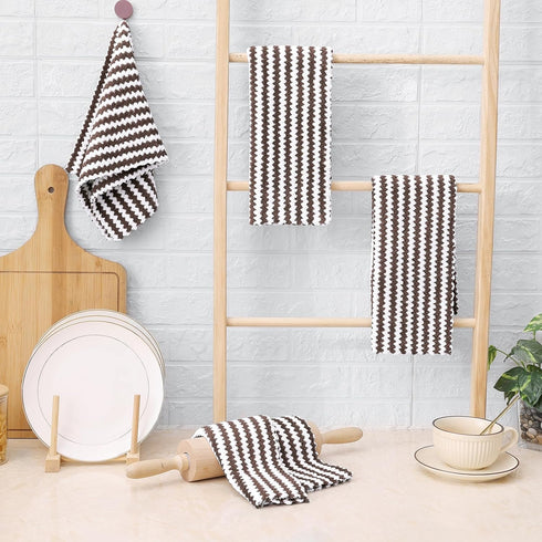 Towels(12 Pack, 10 20 inches), Homaxy Kitchen x Ultra Soft and Absorbent Dish Towels, Reusable Fast Drying Microfiber