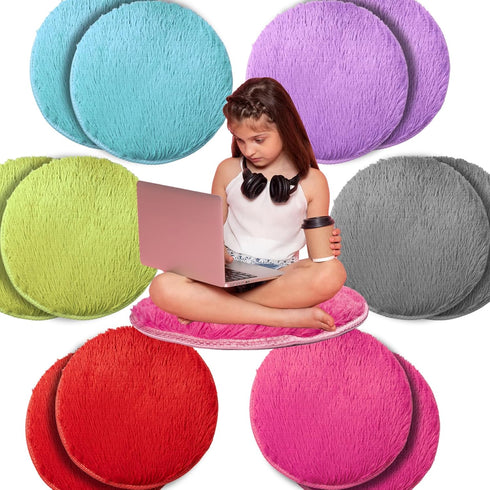 AMHSCOCA 12 Pcs Kids Carpet Circle Seats 16" Kids Classroom Rug Floor Cushions