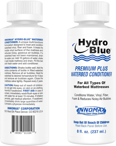 8 oz 2-Pack GCA Hydroblue Premium Waterbed Conditioner Multi-Purpose Additive for All Waterbed Mattress Types, Helps