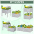 2 Outsunny Piece Raised Garden Bed with Legs, Planter Box Raised Bed to Grow Flowers, Herbs & Vegetables, Gray