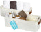 OrganiHaus Narrow Fabric Storage Baskets 2 Pack, Narrow Storage Bins for Shelves,