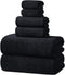 REDKISS 6-Piece Bath Towel Set - 2 Washcloths, 2 Hand Towels, 2