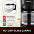 Mueller 12-Cup Drip Coffee Maker with Borosilicate Carafe, Auto-Off, Reusable Filter, and Keep-Warm Function