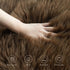 3 5 Ashler Faux Fur Rug - Fluffy Shaggy Area Rug, Ultra Soft x Feet Sheepskin Fur, Dark Coffee Fuzzy Machine Washable