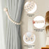 4 Pack, KLOGTSIND Magnetic Curtain Tiebacks, Curtain Tie Backs for Curtains Wood Bead Curtain Tiebacks, Curtain Holders