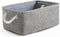 TheWarmHome Storage Bins for Shelves - 11.8x7.9x5.2 inch Grey Fabric Storage Baskets for Organizing