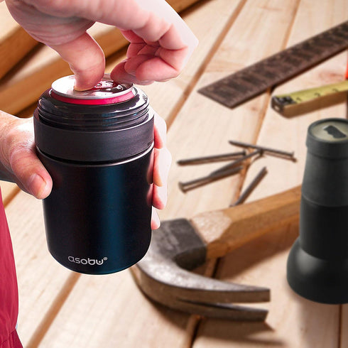Asobu Frosty Beer Holder, Vacuum Insulated Double Walled Stainless Steel Cooler, Fits Standard 12oz, Great Gift