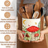Hexagram Mushroom Decor Utensil Holder, Mushroom Kitchen Decor Ceramic Utensil Holder for Farmhouse Indoor Kitchen