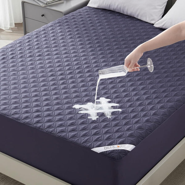 BEDLORE Waterproof Mattress Protector, Full Size Noiseless Pad, Soft Breathable Cover, Deep Pocket 6"-15", Washable