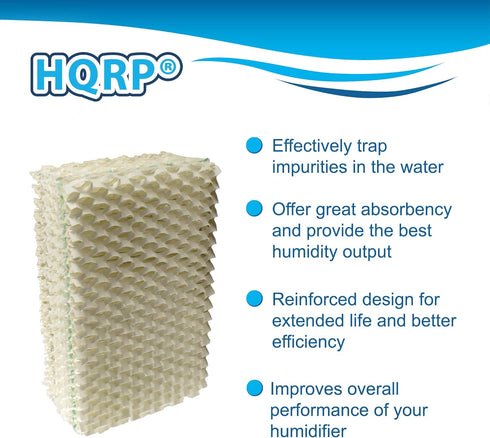 HQRP 2-Pack Wick Filter - Compatible with Emerson Kenmore HDC-1, fits HD07W, HD08W, HD12W Series