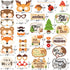 35 PCS Woodland Animal Photo Booth Props - Wild One Camping Theme Party Favors for Baby Shower Birthday Supplies