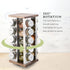 20 Countertop 5 Kamenstein Jar Vintage Spice Rack with Spices Included, Revolving Spice Organizer with Glass Jars