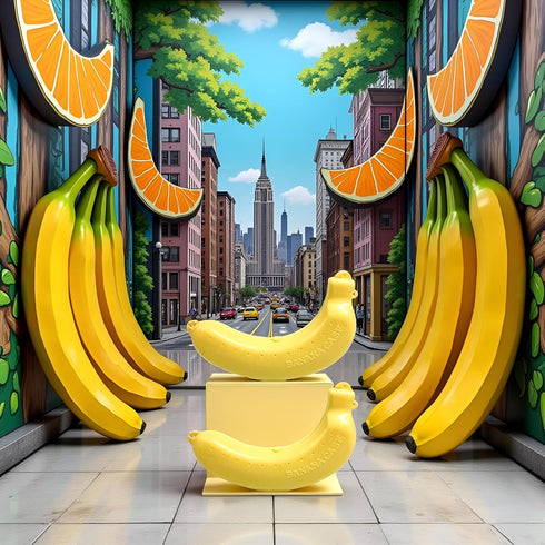 Bwexxt 2Pcs Banana Case, Cute Banana Protector Storage Box, Portable Banana Holder for Lunch Boxes, BPA-Free Fruit