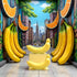 Bwexxt 2Pcs Banana Case, Cute Banana Protector Storage Box, Portable Banana Holder for Lunch Boxes, BPA-Free Fruit